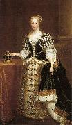 unknow artist Portrait of Caroline Wilhelmina of Brandenburg-Ansbach Sweden oil painting artist